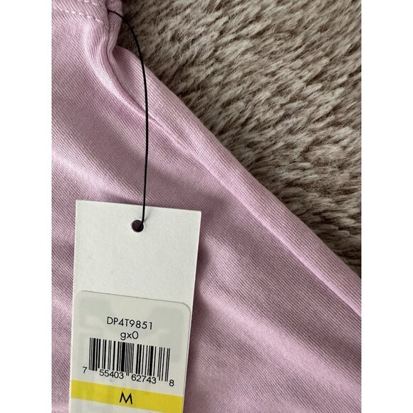 DKNY Sport Women's Cotton Embossed Logo High-Low T-Shirt Purple M New - Picture 7 of 13